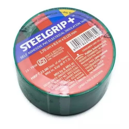 Pidilite Steelgrip 17 mm x 6 m Green PVC Insulation Tape — 30 rolls