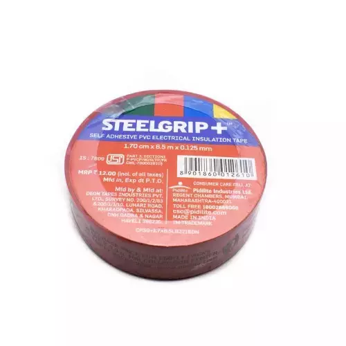 Pidilite Steelgrip 17 mm x 6 m Red PVC Insulation Tape — 30 rolls
